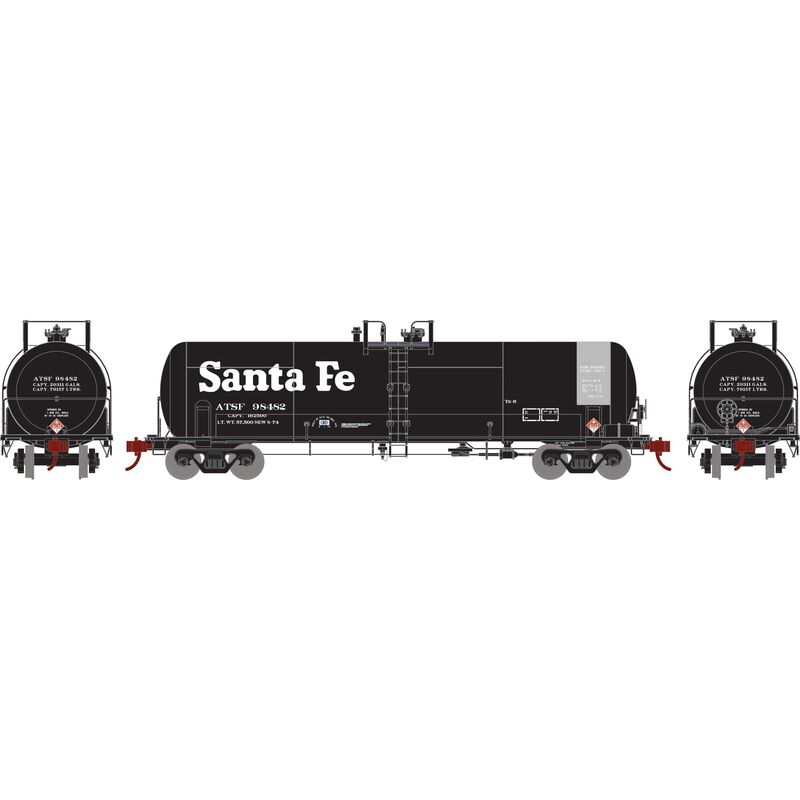 Athearn HO RTR RTC 20,900 Gallon Tank, ATSF #98482 - ATH15945