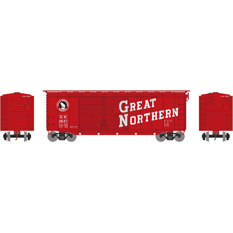 Athearn HO RTR 40' Double Door Box, GN #3637 - ATH16043