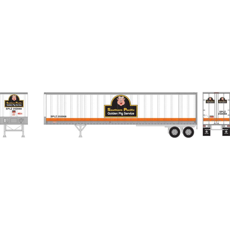 Athearn HO RTR 45' Fruehauf Z-Van Trailer, SP #250068 - ATH16091