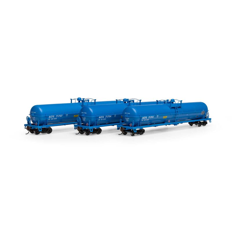 Athearn HO RTR 62' Tank, ACFX (3) - ATH16274