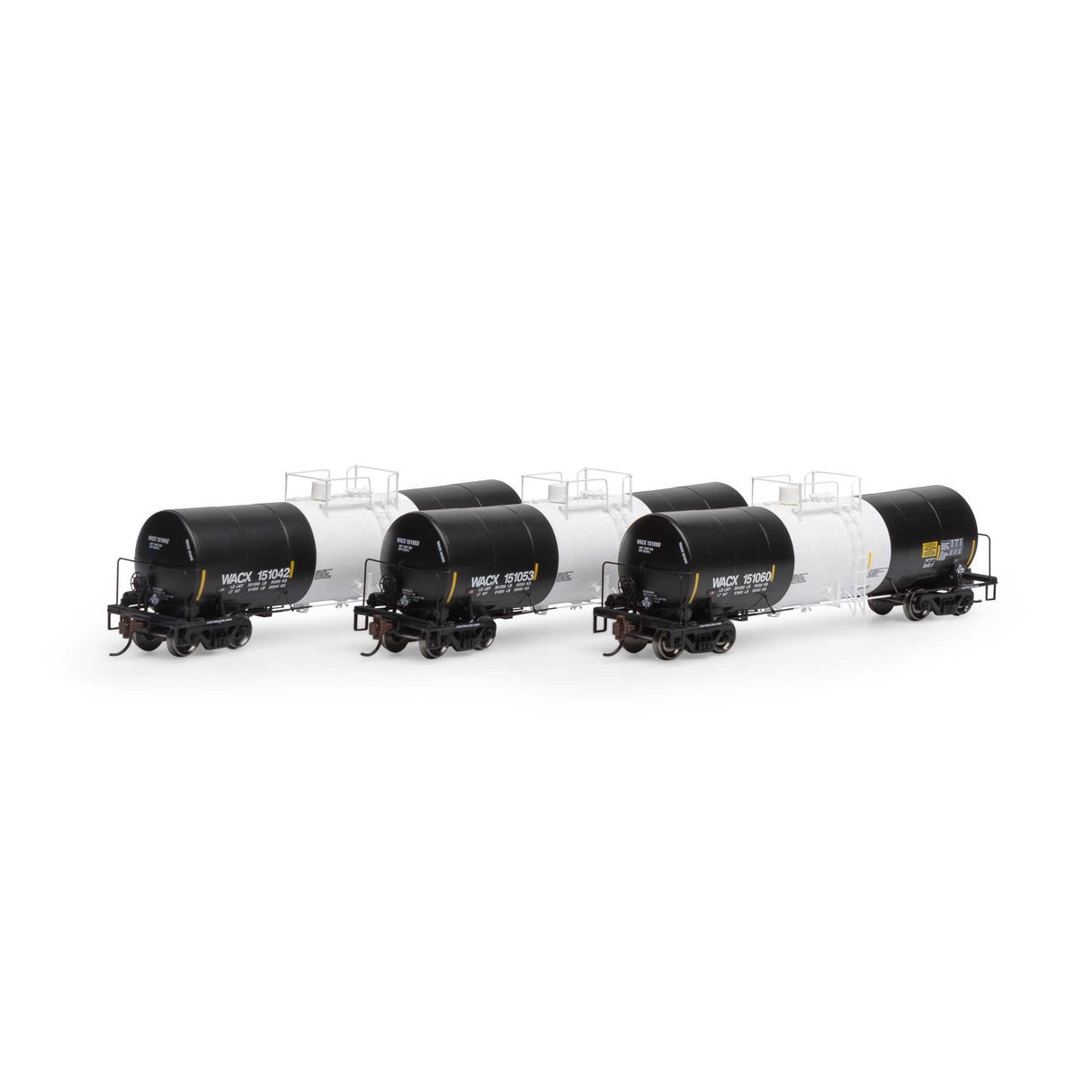 Athearn HO RTR 16,000-Gallon Clay Slurry Tank, WACX #1 (3) - ATH16365