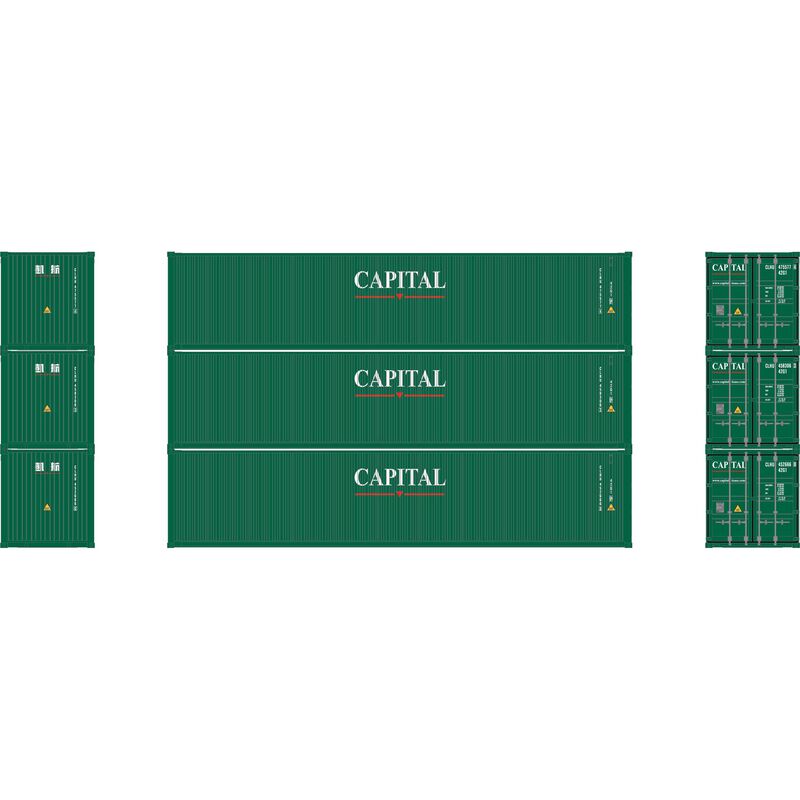 Athearn HO 40' Low Cube Container, CLHU #1 (3)