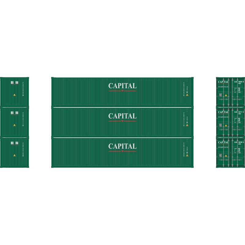 Athearn HO 40' Low Cube Container, CLHU #2 (3)