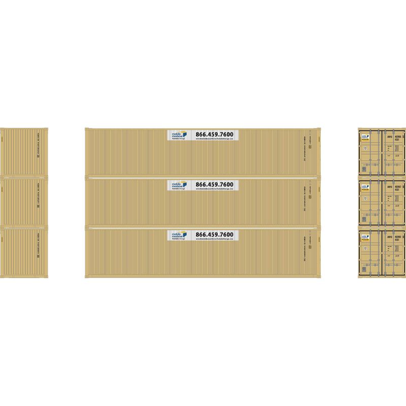 Athearn HO 40' Low Cube Container, ANYU #1 (3)