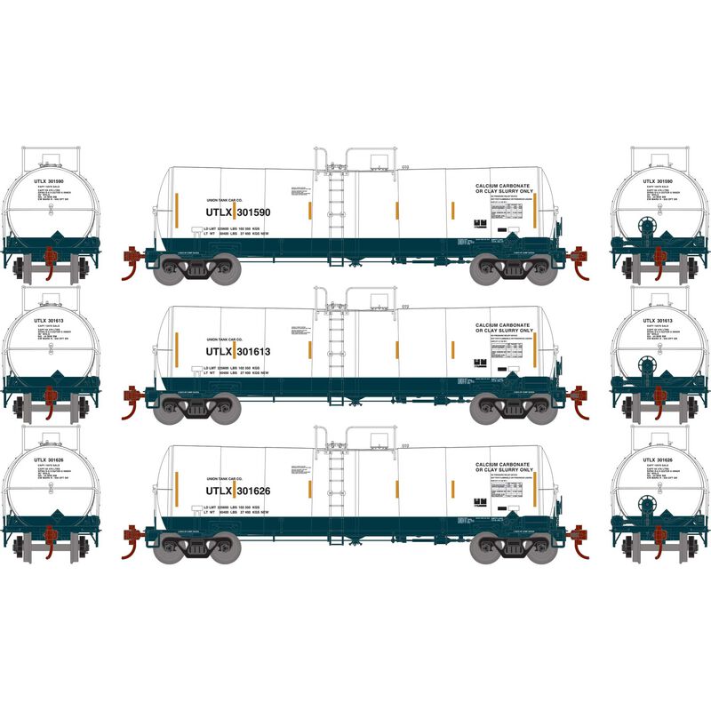 HO 16K Gal Clay Tank,UTLX #301590/301613/301626
