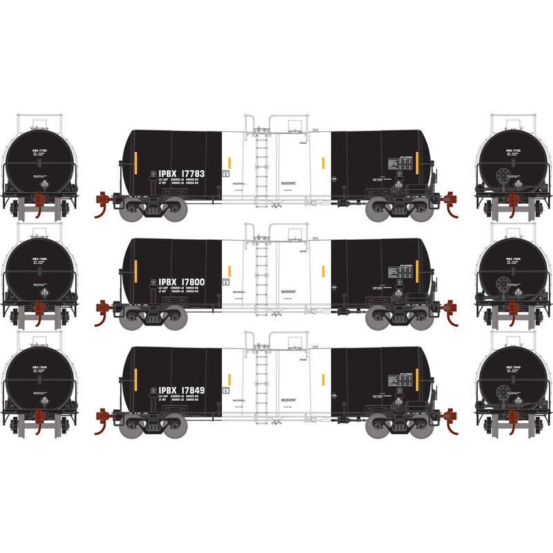Athearn HO 16K Gal Clay Tank, IPBX #17783/17800/17849