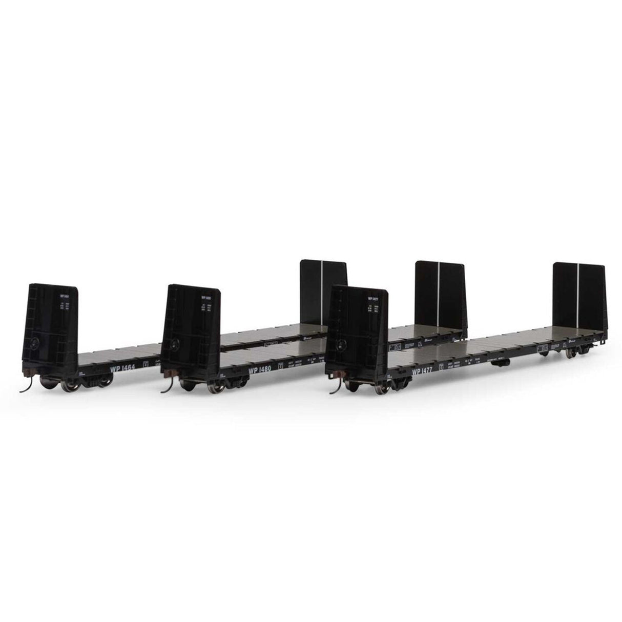 Athearn HO RTR 60' Bulkhead Flat, WP (3) - ATH17088