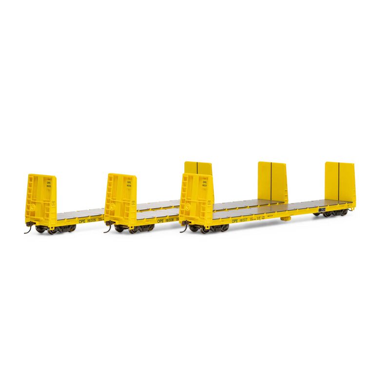 HO 60' Bulkhead Flat, OP&E (3) #16005/16007/16008