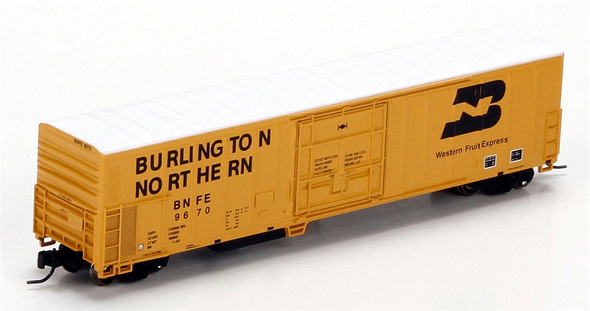 Athearn N 57' Mechanical Reefer, BN/Yellow #9670 - ATH17498