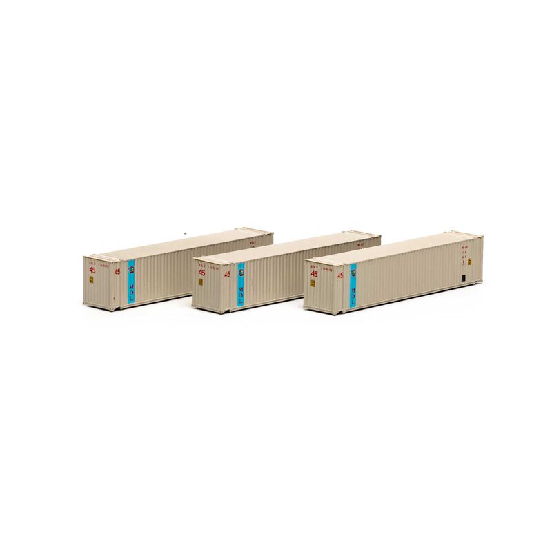 Athearn N 45' Container, MOL (3) - ATH17670