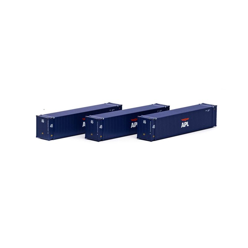 Athearn N 45' Container, APL (3) - ATH17672