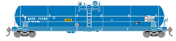 Athearn HO RTR 62' Tank, ACFX #71708 - ATH17842