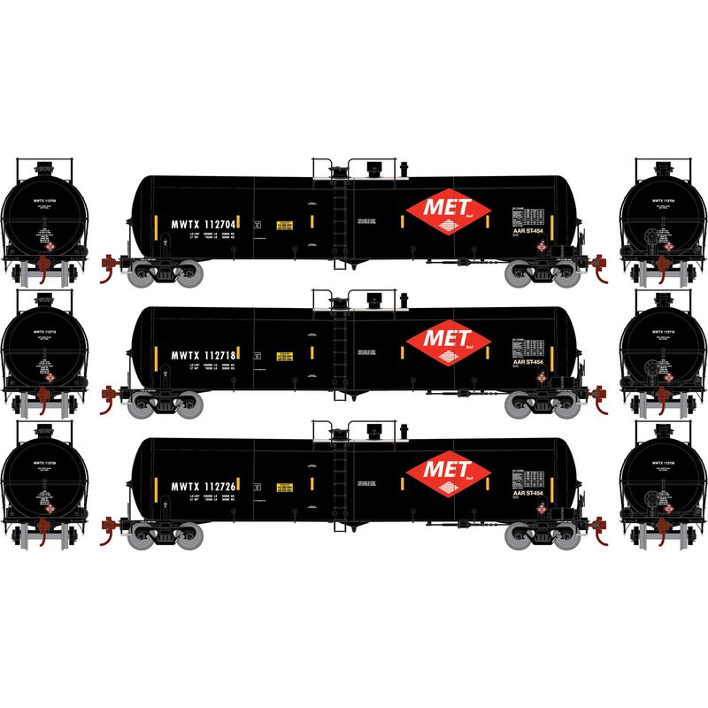 Athearn N 30,000-Gallon Ethanol Tank, MWTX #2 (3)