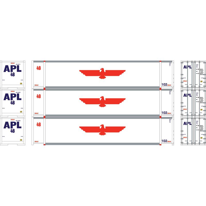 HO 48' Containers, APLU #485711/485732/485766