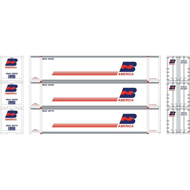 HO 48' Containers, BNAU #287532/287663/287715