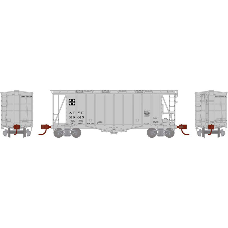 Athearn N GATC 2600 Airslide Hopper, ATSF #310015 - ATH23868