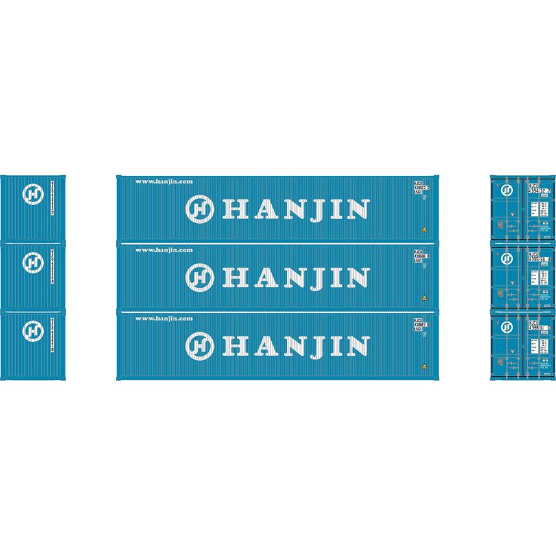Athearn HO 40' Corrugated Low-Cube Container, Hanjin #1 3) - ATH27061