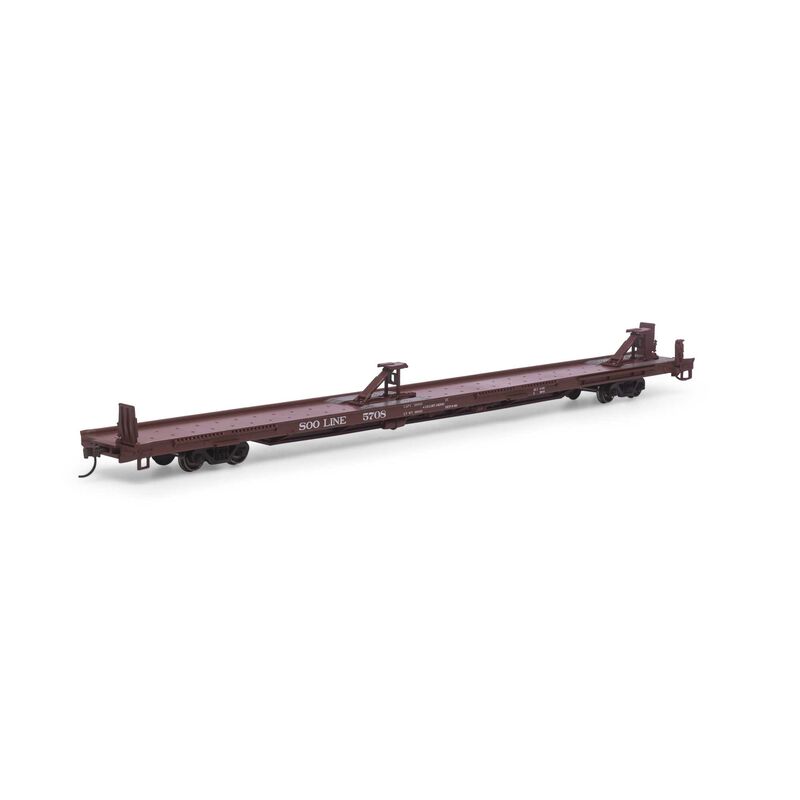 Athearn HO RTR 85' TOFC Flat, SOO #5708 - ATH27672