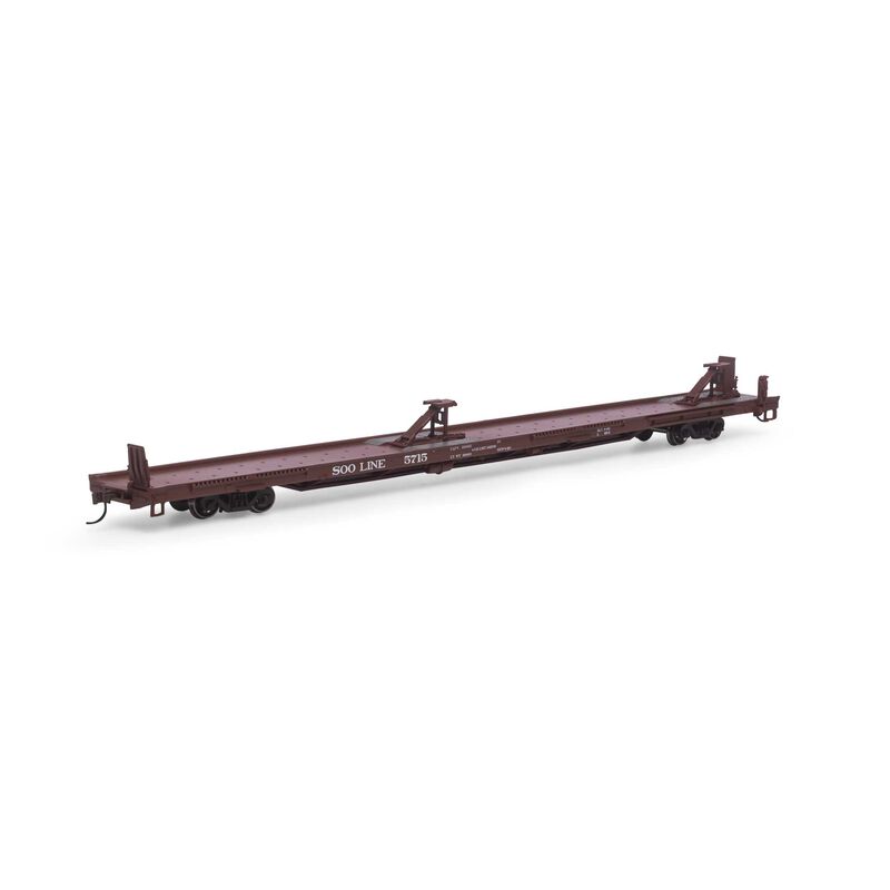 Athearn HO RTR 85' TOFC Flat, SOO #5715 - ATH27674