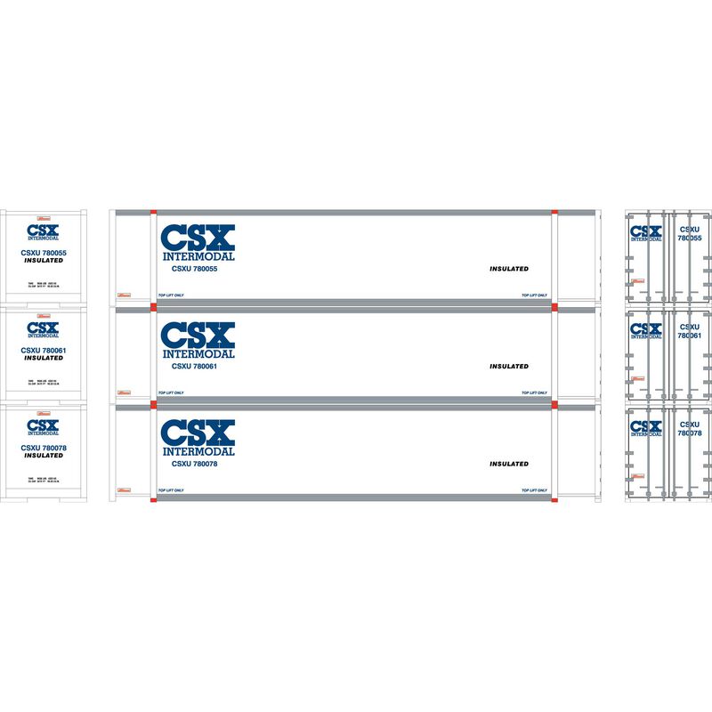Athearn HO RTR 48' Container, CSX #1 (3) - ATH27690