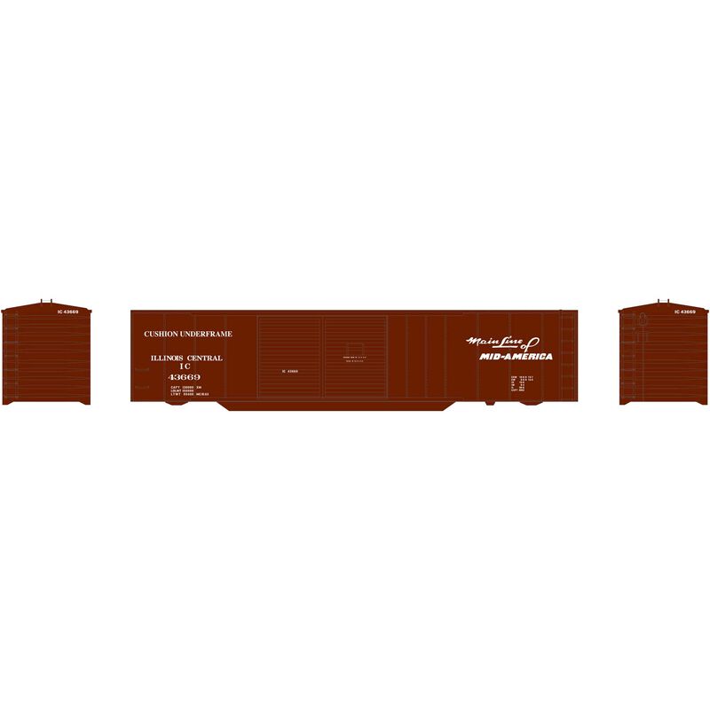 Athearn N 50' Double Sliding Door Box, IC #43669 - ATH2788