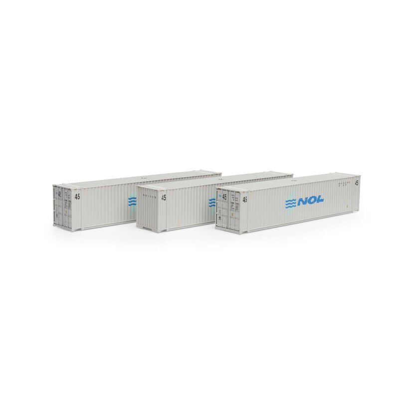 Athearn HO RTR 45' Container, NOL #2 (3) - ATH28039