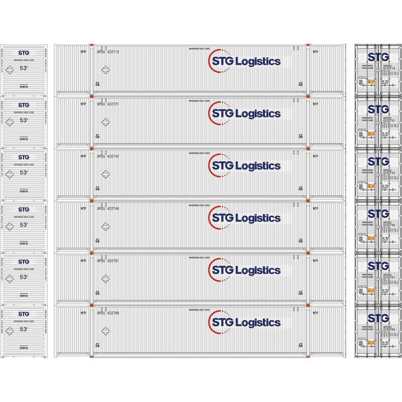 Athearn HO 53' CIMC Container, STG Logistics #2 (6)