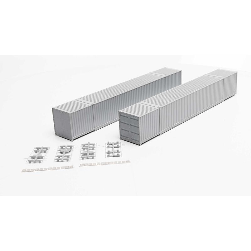 Athearn HO 60' Container, CDAU Kit Undec (2) - ATH28538