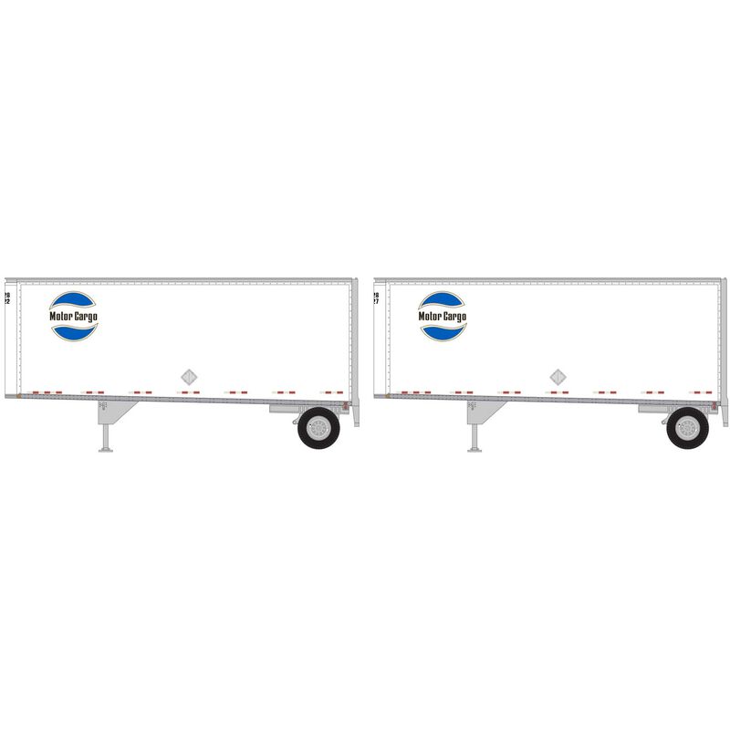Athearn HO RTR 28' Trailers w/Dolly, Motor Cargo (2) - ATH29042