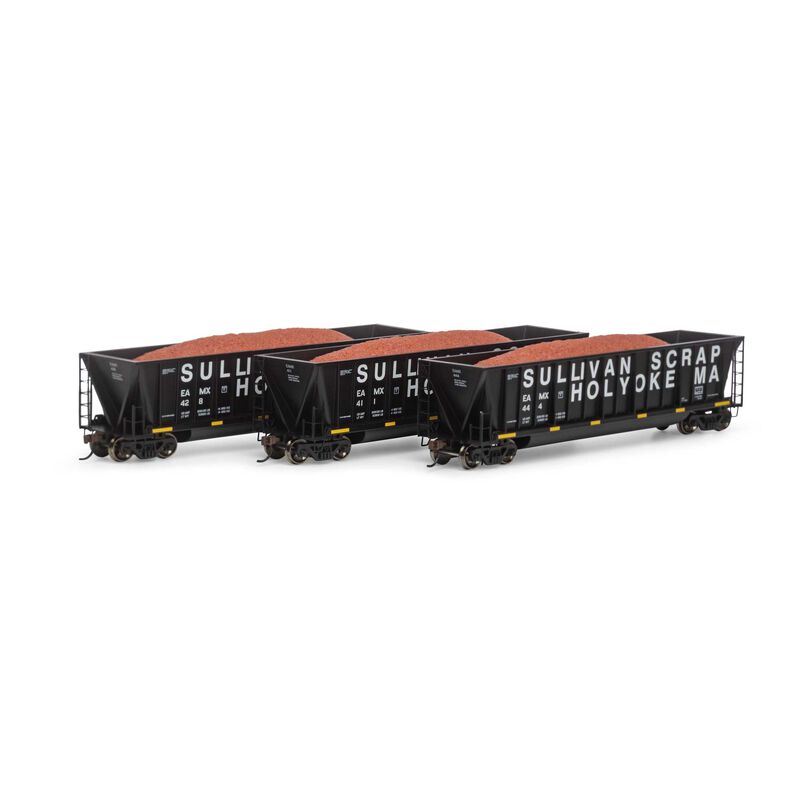 Athearn HO RTR Bathtub Gondola w/Load, EAMX #3 (3) - ATH29647