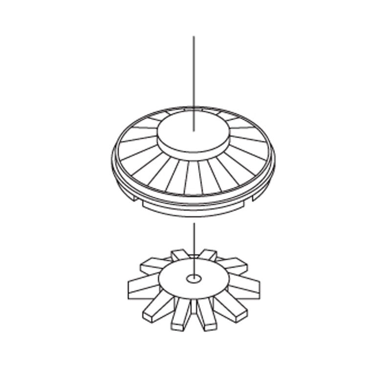 Athearn HO Fans Set, 36 Button Top/CF7 (3)