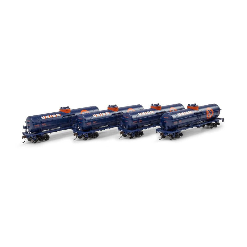Athearn HO 1-Dome Tank, Union Oil/UOCX (4)