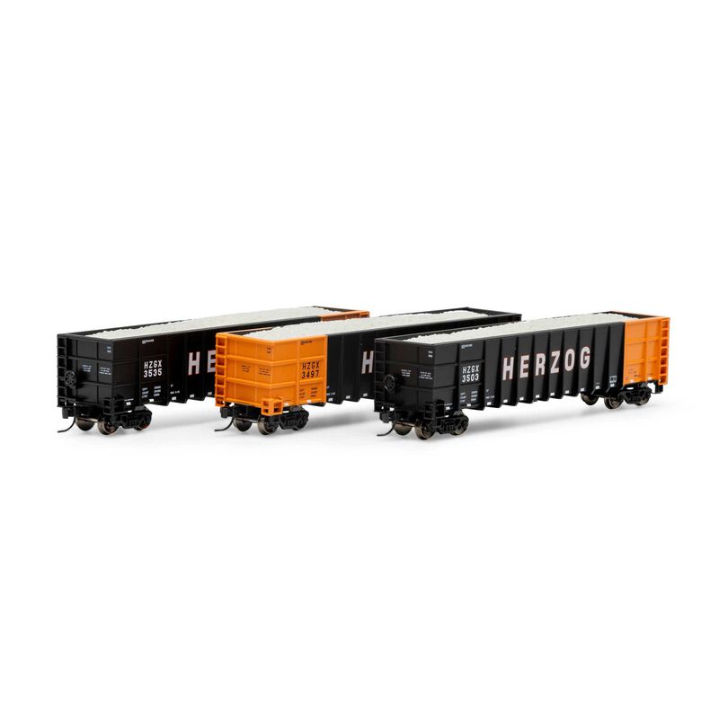 N Thrall High Side Gondola w/Load, HZGX #1 (3) – Hiawatha Hobbies LLC