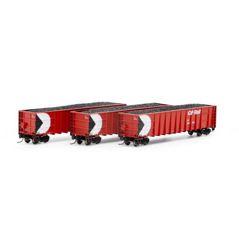Athearn N Thrall High Side Gondola w/Load, CPR #2 (3)