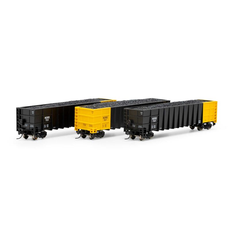Athearn N Thrall High Side Gondola w/Load, NORX #1 (3)