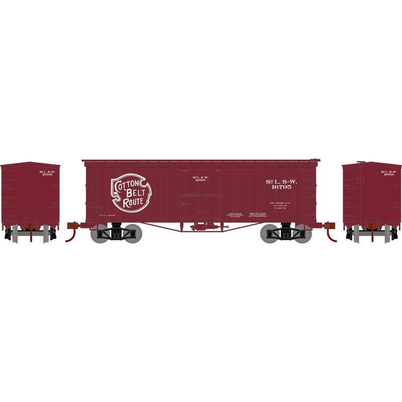 Athearn N 36' Old Time Wood Box, Cotton Belt #16795 - ATH5140