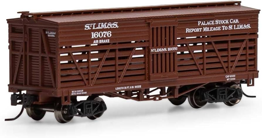 Athearn N 36' Old Time Stock Car, SLIM&S #16076 - ATH5254