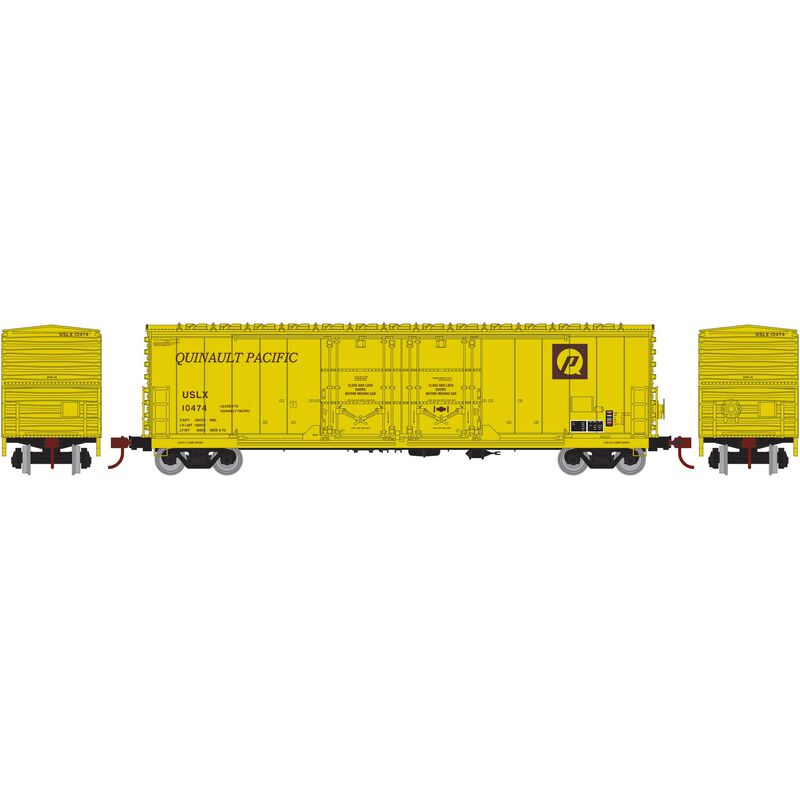 Athearn HO RTR 50' Evans DD Plug Box,USLX Q Pacific #10474 - ATH67731