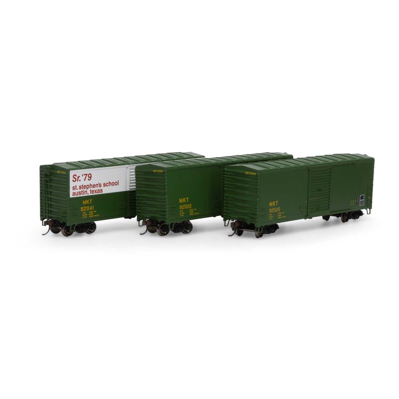 Athearn HO RTR 40' Modern Box, MKT/Green (3) - ATH67750