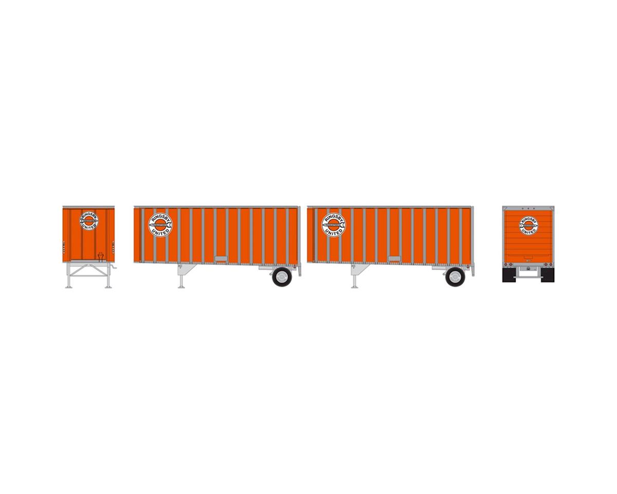 Athearn HO RTR 28' Trailers w/Dolly, Ringsby (2) - ATH69418