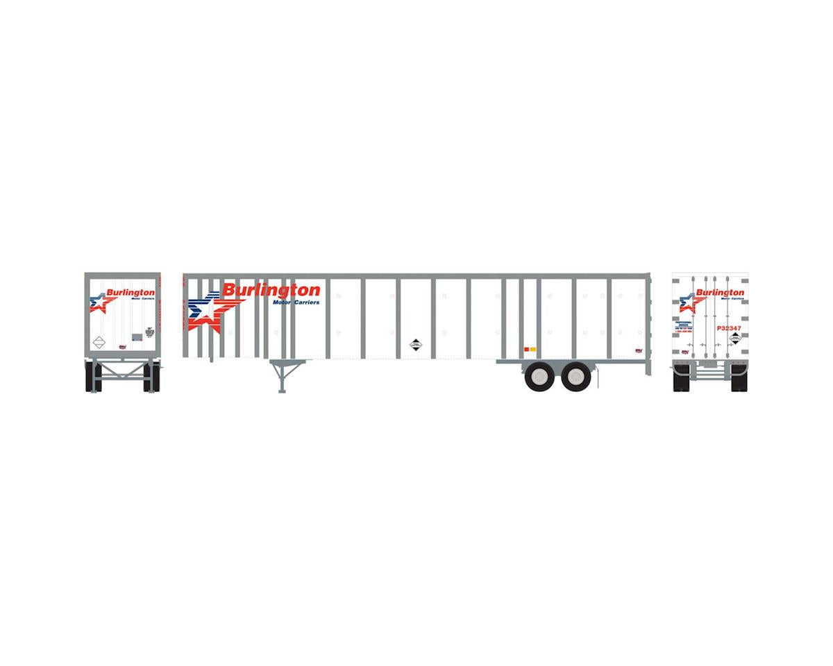 Athearn HO RTR 53' Wabash Plate Trailer,Burlington #P32347 - ATH72599