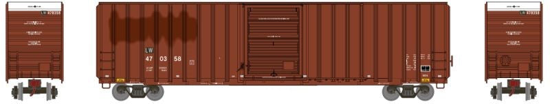 Athearn HO RTR FMC 60' Hi-Cube EP Box, L&W/Brown #470401 - ATH72637