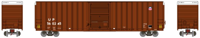 Athearn HO RTR FMC 60' Hi-Cube EP Box, UP/Brown #560245 - ATH72642
