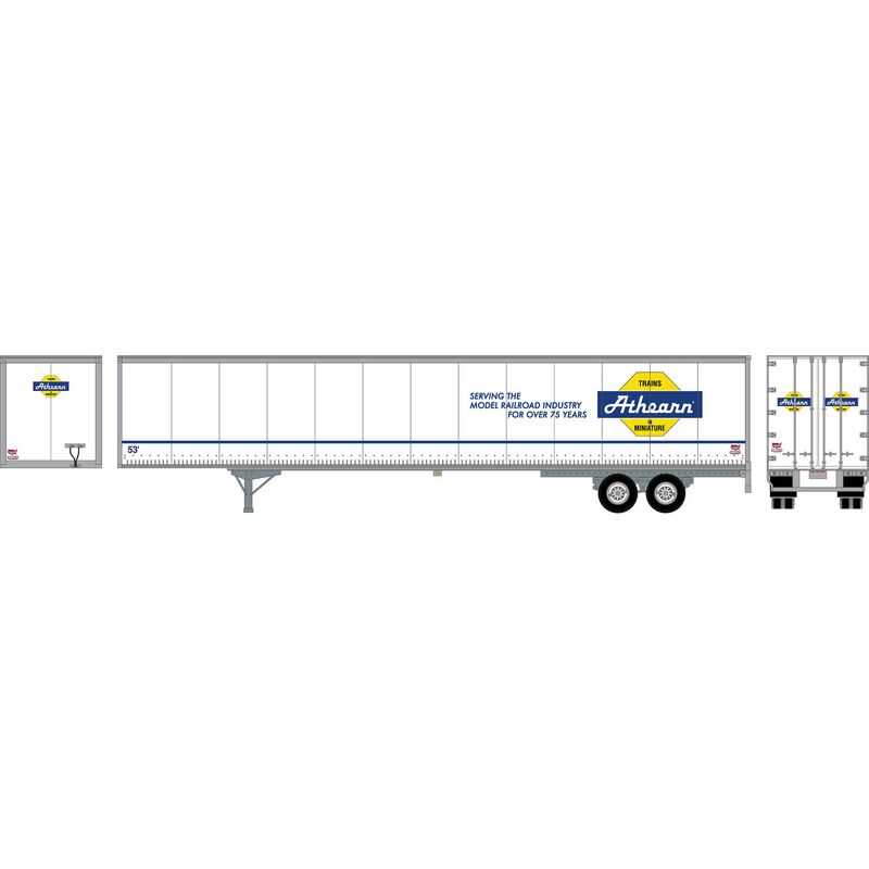 Athearn HO RTR 53' Wabash Plate Trailer, Athearn White - ATH72801
