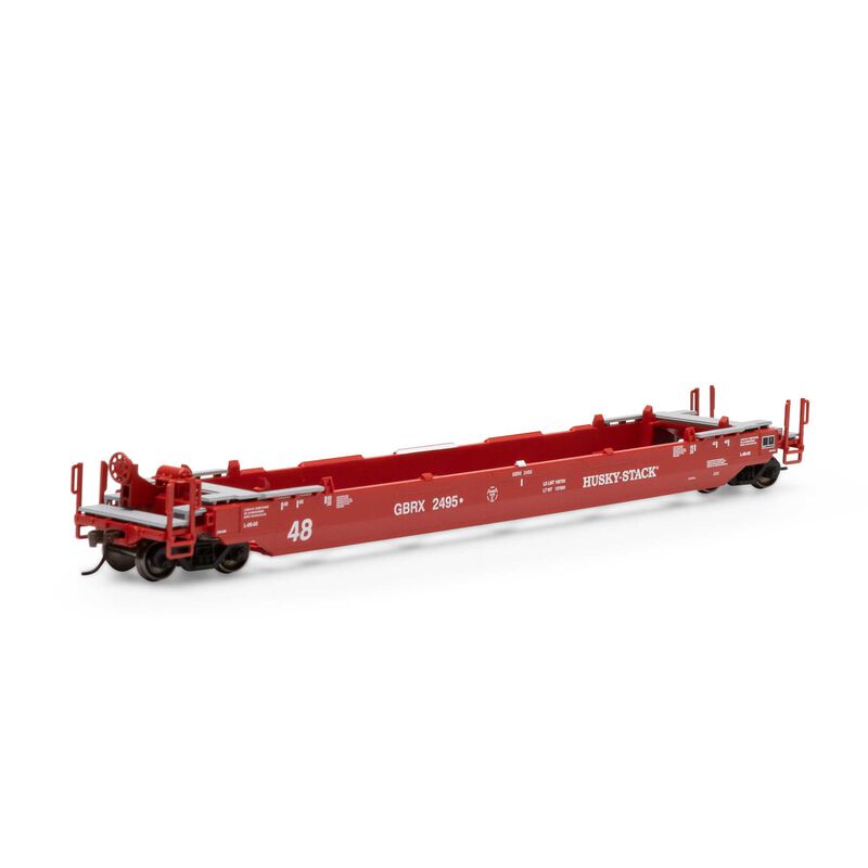 Athearn HO RTR 48' Husky Stack Well, GBRX #2495 - ATH7432