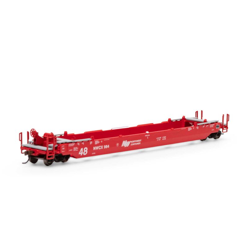 Athearn HO RTR 48' Husky Stack Well, NWCX #984 - ATH7436