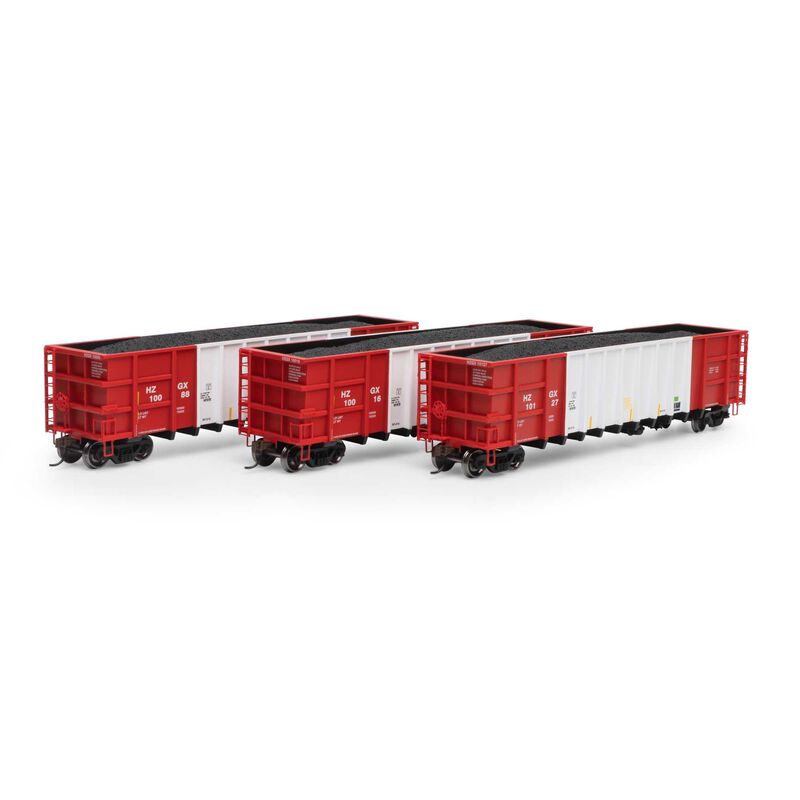 Athearn HO RTR Thrall High Side Gondola/Ld,HZX/White #1(3) - ATH7480