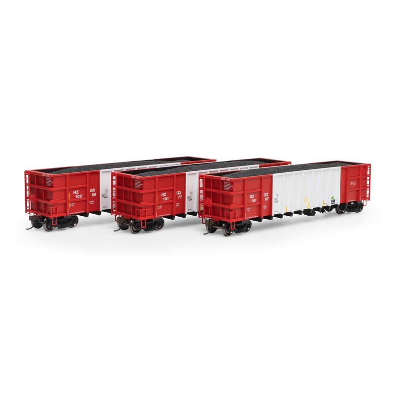 Athearn HO RTR Thrall High Side Gondola/Ld,HZX/White #2(3) - ATH7481