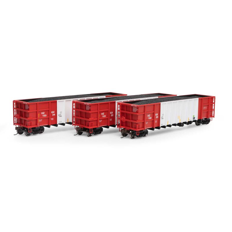 Athearn HO RTR Thrall High Side Gondola/Ld,HZX/White #3(3) - ATH7482