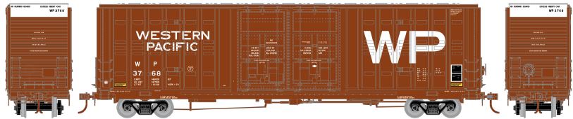 Athearn ATH75113 HO RTR 60' Berwick Hi-Cube Box, Western Pacific #3772